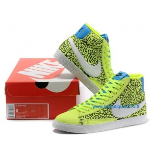 Nike Mmns Blazer Mid Suede Vntg Chaussures Nike Nouvelle Pour Femme Jaune/Blanc 599386-ID14