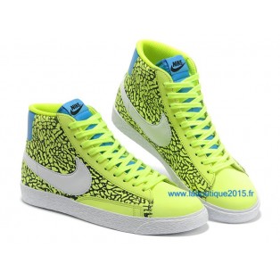 Nike Mmns Blazer Mid Suede Vntg Chaussures Nike Nouvelle Pour Femme Jaune/Blanc 599386-ID14