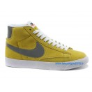 Nike Mmns Blazer Mid Suede Vntg Chaussures Nike Nouvelle Pour Femme Jaune/Gris 599386-ID17