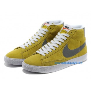 Nike Mmns Blazer Mid Suede Vntg Chaussures Nike Nouvelle Pour Femme Jaune/Gris 599386-ID17