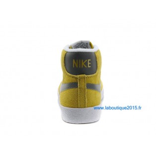 Nike Mmns Blazer Mid Suede Vntg Chaussures Nike Nouvelle Pour Femme Jaune/Gris 599386-ID17