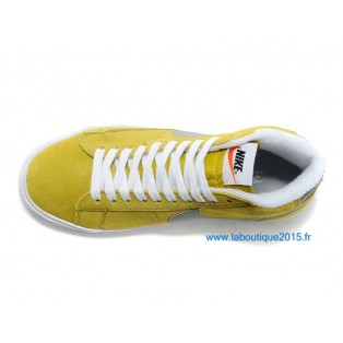 Nike Mmns Blazer Mid Suede Vntg Chaussures Nike Nouvelle Pour Femme Jaune/Gris 599386-ID17