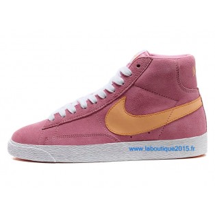 Nike Mmns Blazer Mid Suede Vntg Chaussures Nike Nouvelle Pour Femme Rose 599386-ID3