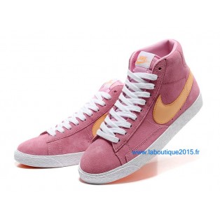 Nike Mmns Blazer Mid Suede Vntg Chaussures Nike Nouvelle Pour Femme Rose 599386-ID3