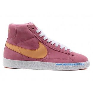 Nike Mmns Blazer Mid Suede Vntg Chaussures Nike Nouvelle Pour Femme Rose 599386-ID3