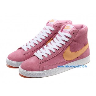 Nike Mmns Blazer Mid Suede Vntg Chaussures Nike Nouvelle Pour Femme Rose 599386-ID3