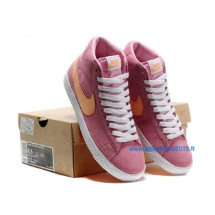 Nike Mmns Blazer Mid Suede Vntg Chaussures Nike Nouvelle Pour Femme Rose 599386-ID3