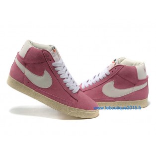 Nike Mmns Blazer Mid Suede Vntg Chaussures Nike Nouvelle Pour Femme Rose/Blanc 599386-ID20