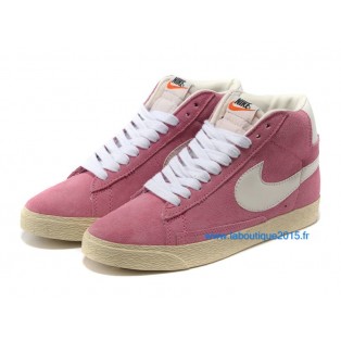 Nike Mmns Blazer Mid Suede Vntg Chaussures Nike Nouvelle Pour Femme Rose/Blanc 599386-ID20