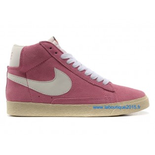 Nike Mmns Blazer Mid Suede Vntg Chaussures Nike Nouvelle Pour Femme Rose/Blanc 599386-ID20
