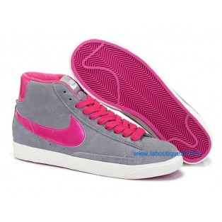 Nike Mmns Blazer Mid Suede Vntg Chaussures Nike Nouvelle Pour Femme Rose/Gris 599386-ID18