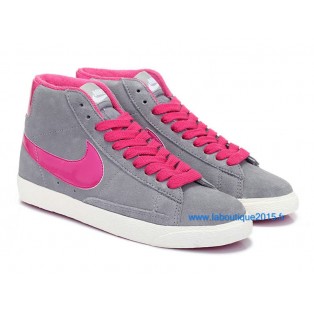 Nike Mmns Blazer Mid Suede Vntg Chaussures Nike Nouvelle Pour Femme Rose/Gris 599386-ID18