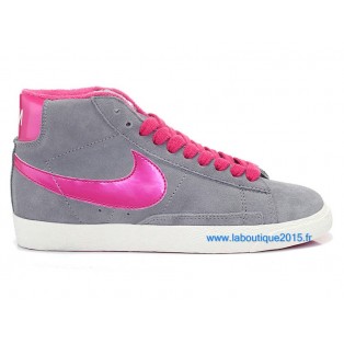 Nike Mmns Blazer Mid Suede Vntg Chaussures Nike Nouvelle Pour Femme Rose/Gris 599386-ID18