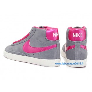 Nike Mmns Blazer Mid Suede Vntg Chaussures Nike Nouvelle Pour Femme Rose/Gris 599386-ID18