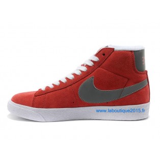 Nike Mmns Blazer Mid Suede Vntg Chaussures Nike Nouvelle Pour Femme Rouge/Gris 599386-ID15