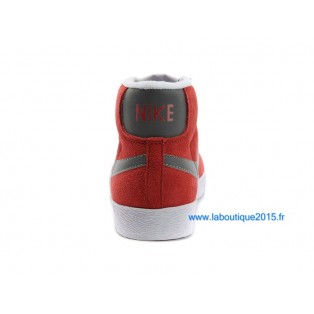 Nike Mmns Blazer Mid Suede Vntg Chaussures Nike Nouvelle Pour Femme Rouge/Gris 599386-ID15