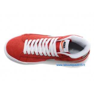 Nike Mmns Blazer Mid Suede Vntg Chaussures Nike Nouvelle Pour Femme Rouge/Gris 599386-ID15