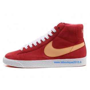 Nike Mmns Blazer Mid Suede Vntg Chaussures Nike Nouvelle Pour Femme Rouge/Rose 599386-ID2