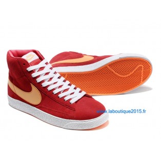 Nike Mmns Blazer Mid Suede Vntg Chaussures Nike Nouvelle Pour Femme Rouge/Rose 599386-ID2