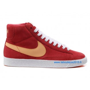 Nike Mmns Blazer Mid Suede Vntg Chaussures Nike Nouvelle Pour Femme Rouge/Rose 599386-ID2
