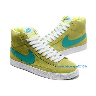 Nike Mmns Blazer Mid Suede Vntg Chaussures Nike Nouvelle Pour Femme Vert 599386-ID4