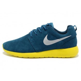 Nike Roshe Run Chaussurses Nike Running Pour Homme Bleu/Gris/Jaune 511881-089
