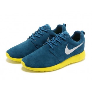 Nike Roshe Run Chaussurses Nike Running Pour Homme Bleu/Gris/Jaune 511881-089