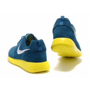 Nike Roshe Run Chaussurses Nike Running Pour Homme Bleu/Gris/Jaune 511881-089