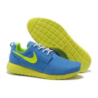 Nike Roshe Run Chaussurses Nike Running Pour Homme Bleu/Jaune/Blanc 511881-408