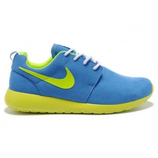 Nike Roshe Run Chaussurses Nike Running Pour Homme Bleu/Jaune/Blanc 511881-408