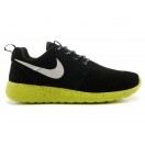Nike Roshe Run Chaussurses Nike Running Pour Homme Noir/Argent/Jaune 511881-033