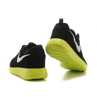 Nike Roshe Run Chaussurses Nike Running Pour Homme Noir/Argent/Jaune 511881-033
