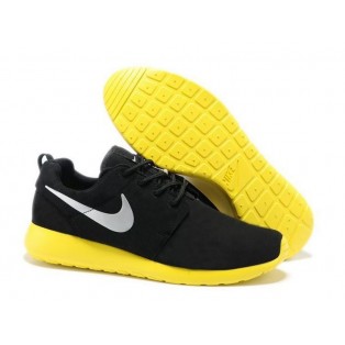 Nike Roshe Run Chaussurses Nike Running Pour Homme Noir/Gris/Jaune 511881-003