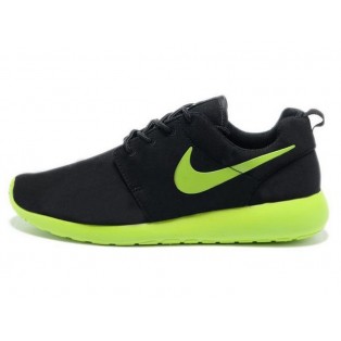 Nike Roshe Run Chaussurses Nike Running Pour Homme Noir/Vert/Jaune 511881-031