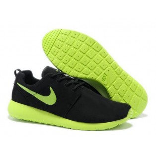 Nike Roshe Run Chaussurses Nike Running Pour Homme Noir/Vert/Jaune 511881-031