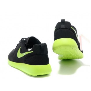 Nike Roshe Run Chaussurses Nike Running Pour Homme Noir/Vert/Jaune 511881-031