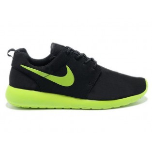 Nike Roshe Run Chaussurses Nike Running Pour Homme Noir/Vert/Jaune 511881-031
