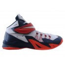 Nike Zoom LeBron Soldier 8/VIII 2015 Chaussure de Basket-ball Nouvelle pour Homme Blanc Bleu 653642-102