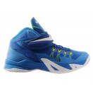 Nike Zoom LeBron Soldier 8/VIII 2015 Chaussure de Basket-ball Nouvelle pour Homme Bleu Blanc 653642-417