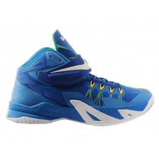 Nike Zoom LeBron Soldier 8/VIII 2015 Chaussure de Basket-ball Nouvelle pour Homme Bleu Blanc 653642-417