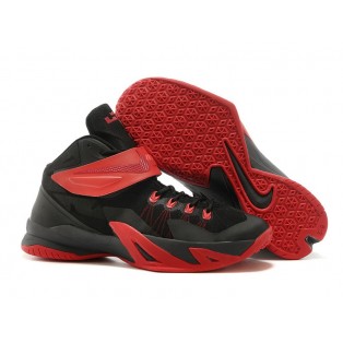 Nike Zoom LeBron Soldier 8/VIII 2015 Chaussure de Basket-ball Nouvelle pour Homme Noir Rouge 653641-003