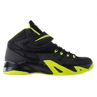 Nike Zoom LeBron Soldier 8/VIII 2015 Chaussure de Basket-ball Nouvelle pour Homme Noir Vert 653642-070
