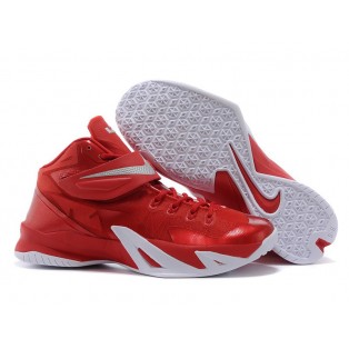 Nike Zoom LeBron Soldier 8/VIII 2015 Chaussure de Basket-ball Nouvelle pour Homme Rouge Blanc 653642-606